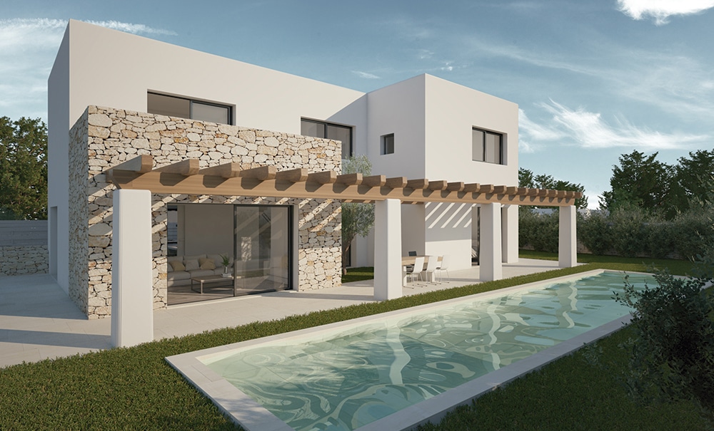 Construcción en Ibiza promoción Serra Grossa por construcciones Can Berri